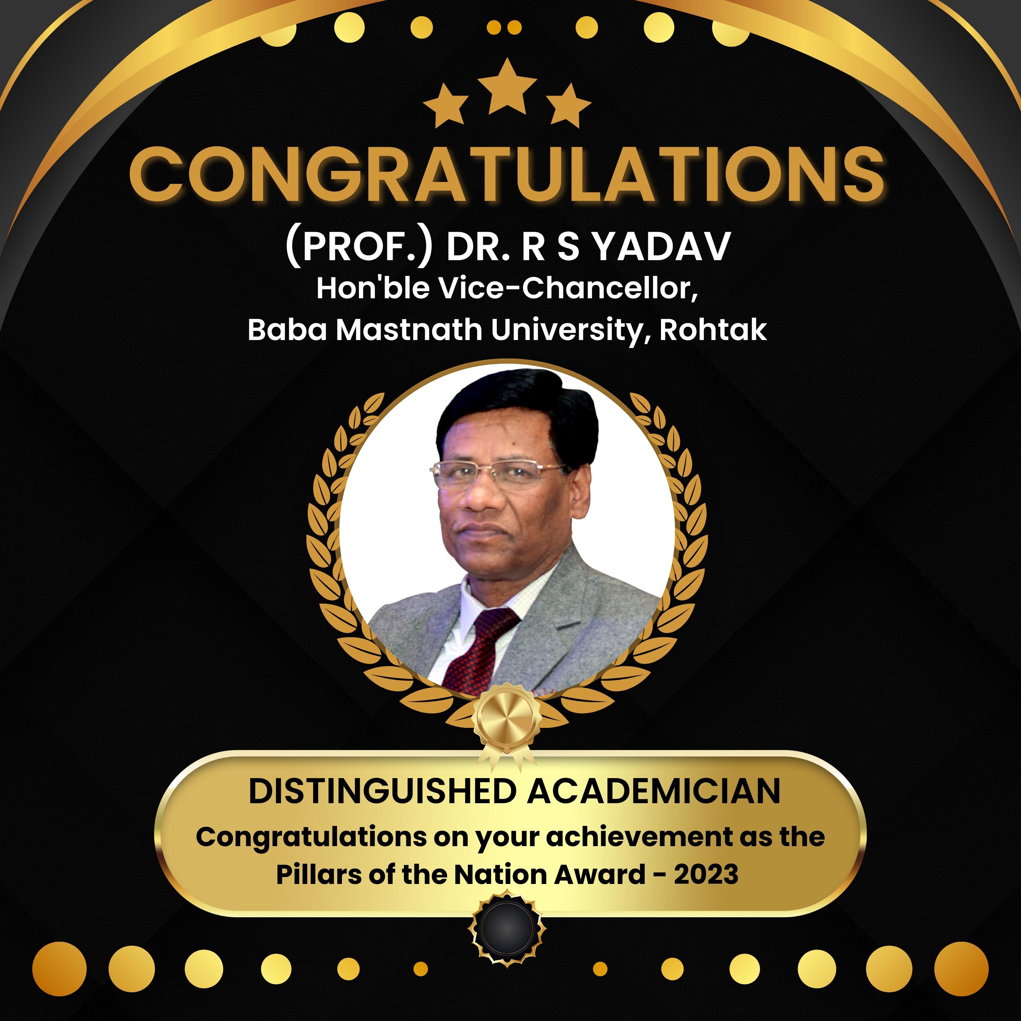 (Prof.) Dr. R S Yadav